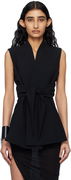 Rick Owens Hollywood SL Strutter Sleeveless Wrap Blouse