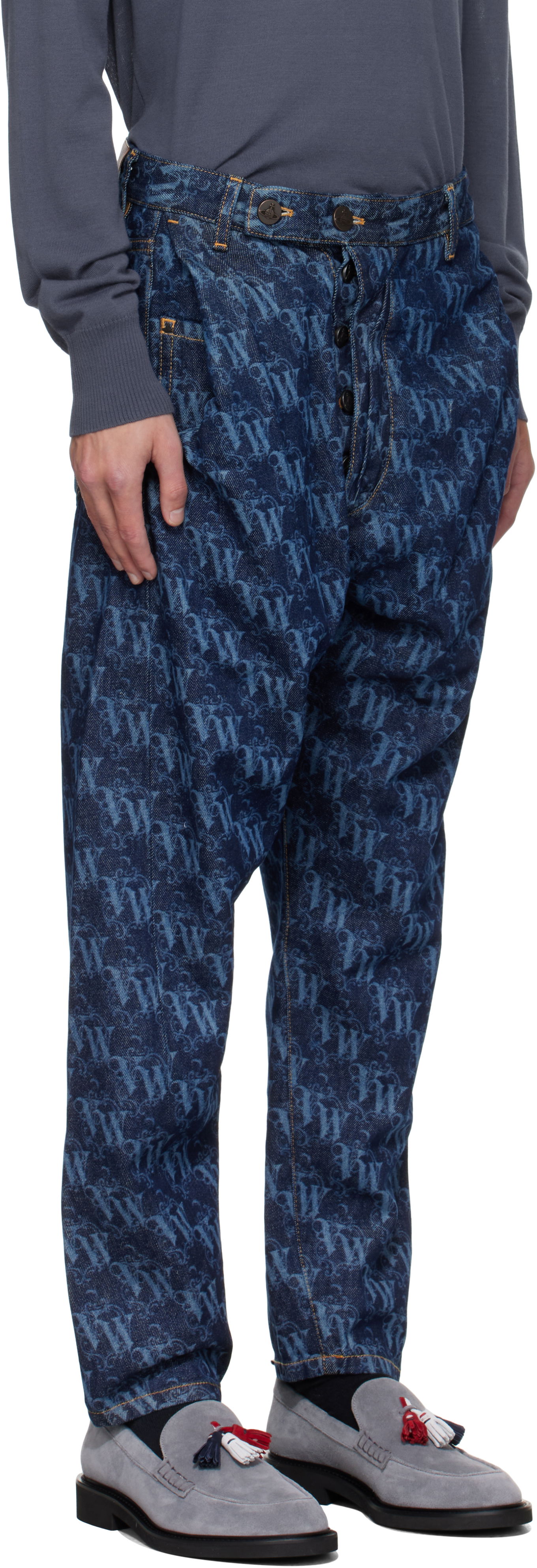 Дънки Vivienne Westwood Vivienne Westwood Drunken Patterned Jeans Синьо | 3902000X-W014I-AAA-, 1