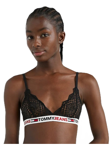 Сутиен Tommy Hilfiger Unlined Lace Triangle Bra Черно | UW0UW03829 BDS