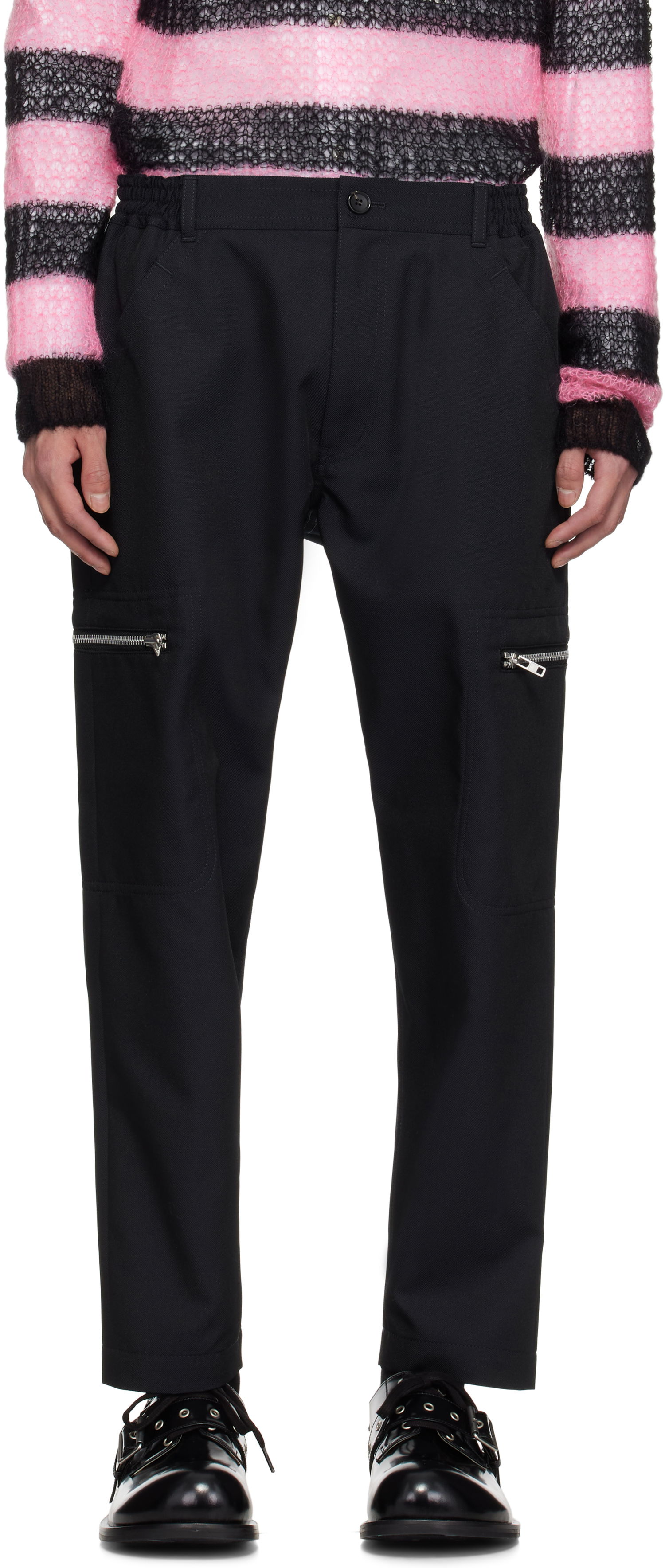 Карго панталони Comme des Garçons Homme Deux Irregular Pin Head Trousers Черно | DO-P024-051, 0