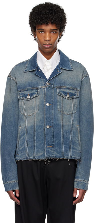 Яке Maison Margiela MM6 Maison Margiela Raw Edge Denim Jacket Синьо | SH0AM0047 M30017, 0