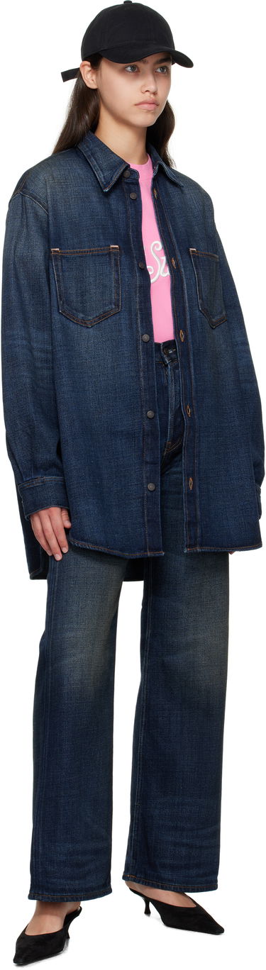 Риза Acne Studios Acne Studios Denim Button-Up Shirt Синьо | CB0112-, 3