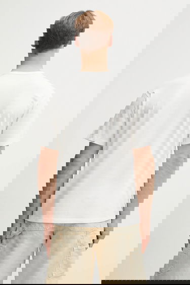 Тениска Maison Margiela Cotton T-Shirt with MM6 Maison Margiela Numerical Label Print Бяло | SH0GC0057.S24312.101, 2