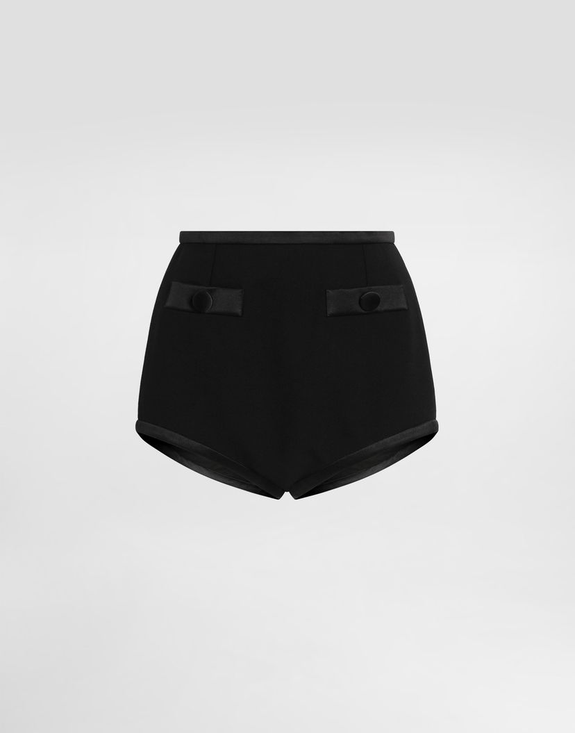 Къси панталони Dolce & Gabbana Dolce & Gabbana Wool Crepe Culottes Shorts Черно | FTC96TFU2L8N0000