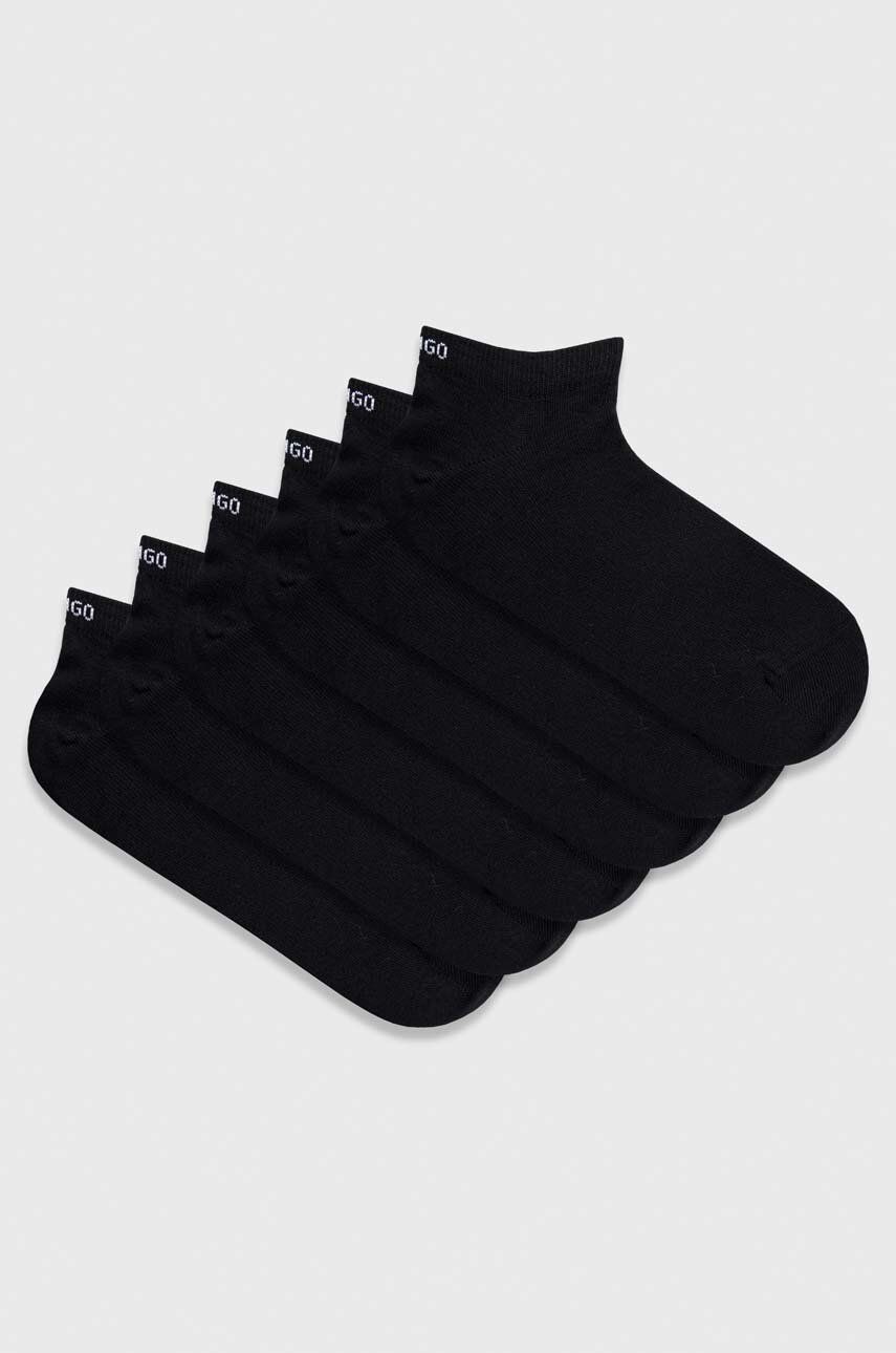 Чорапи BOSS Cotton Ankle Socks 6-pack Черно | 50480223, 0