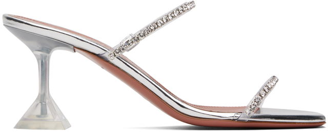 Amina Muaddi Gilda Glass 70 Heeled Sandals