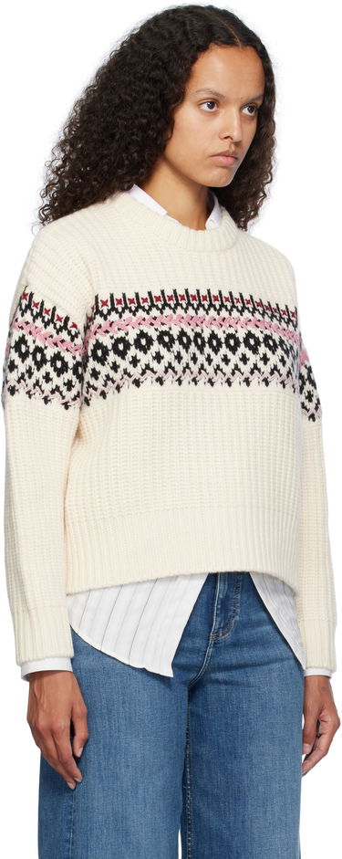 Пуловер rag & bone rag & bone Leigh Fair Isle Sweater Бяло | WAS24F015EC15, 1