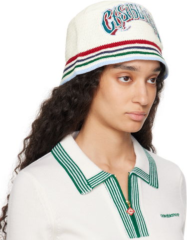 Шапка Casablanca Casablanca Gothic Crochet Bucket Hat Бяло | AS25-HAT-078-01, 3