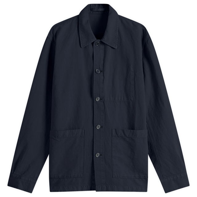 Julian Cotton Linen Overshirt, Size Large