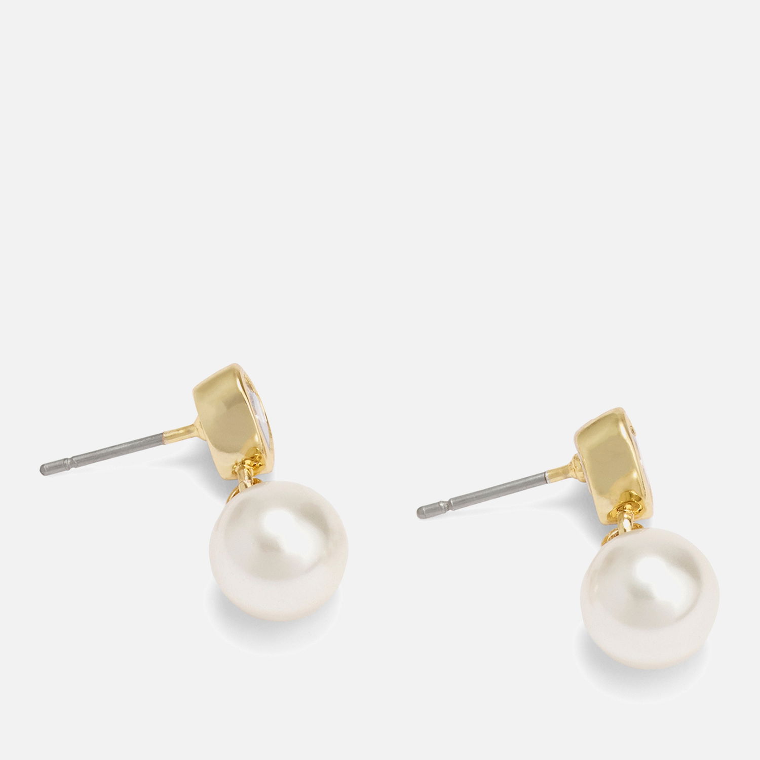 Чанта за пътуване Coach Heart Pearl Drop Earrings Бяло | 37479055GLD107, 1