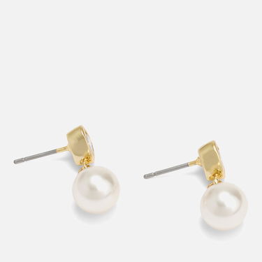 Чанта за пътуване Coach Heart Pearl Drop Earrings Бяло | 37479055GLD107, 1