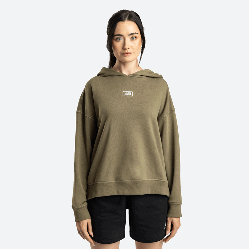 Суитчър New Balance Hoodie Зелено | WT33512CGN, 0