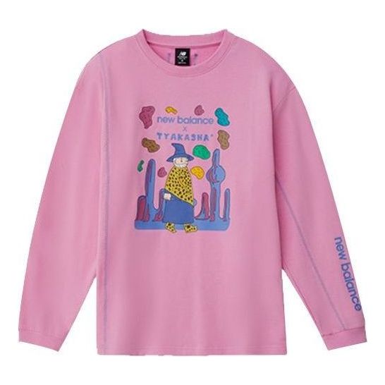 Пуловер New Balance Tyakasha Graphic Print Sweatshirt Розово | AMT04390-NJR