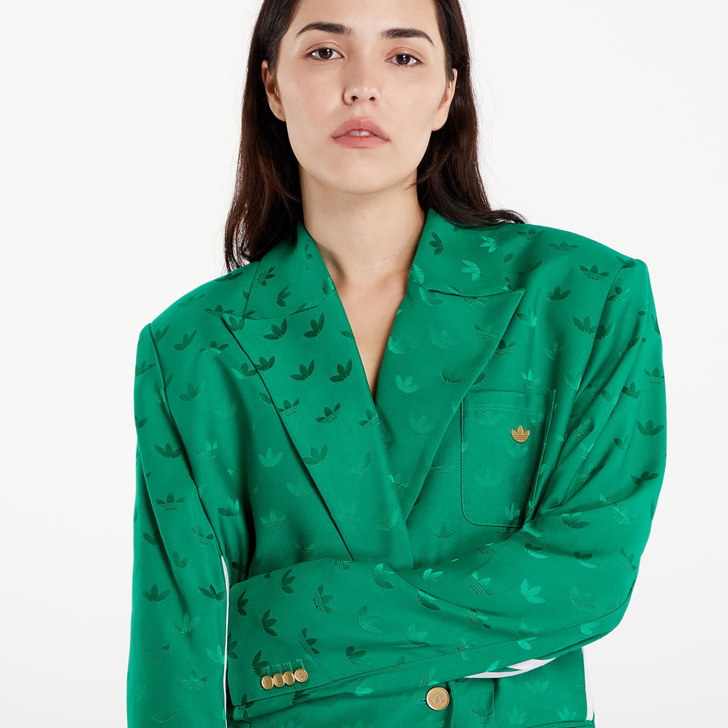 Яке adidas Originals Premium Woven Jaquard Blazer Green Зелено | IX0944, 1