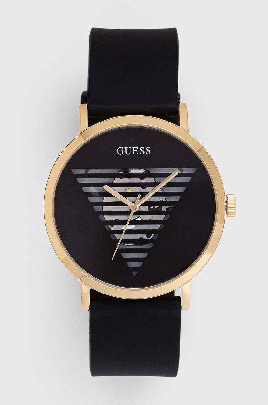 Часовник GUESS Gold Tone Case Black Silicone Watch Черно | GW0503G1, 0