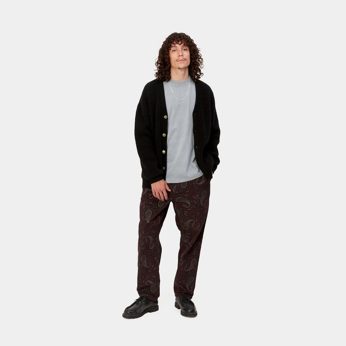 Панталони Carhartt WIP Flint Pant Paisley Print "Buckeye rinsed" Кафяво | I029443_1U6_02, 1