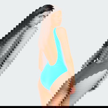 Бански adidas Originals Adicolor 3-Stripes Swimsuit Синьо | IM1146, 3