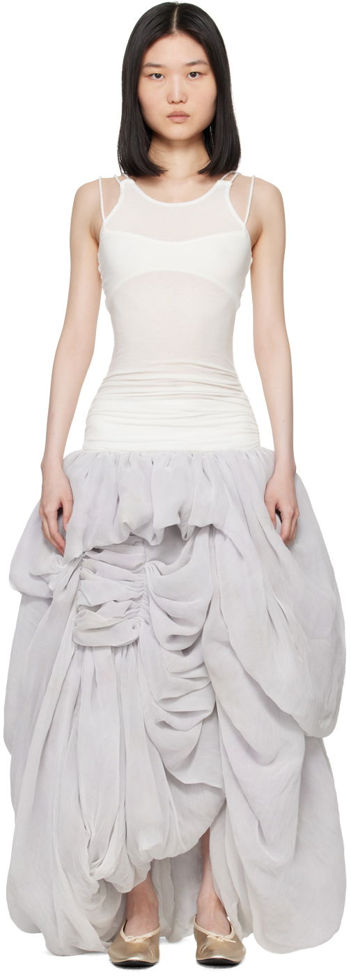 Pокля Collina Strada Collina Strada Soft Maxi Dress Бяло | XX4458, 0