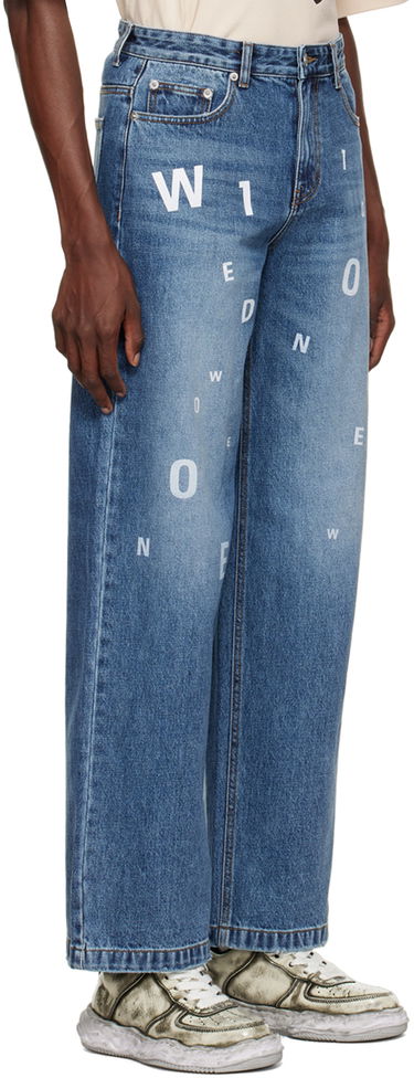 Дънки We11done Printed Jeans Синьо | WD-DP3-22-386-M-NV, 1