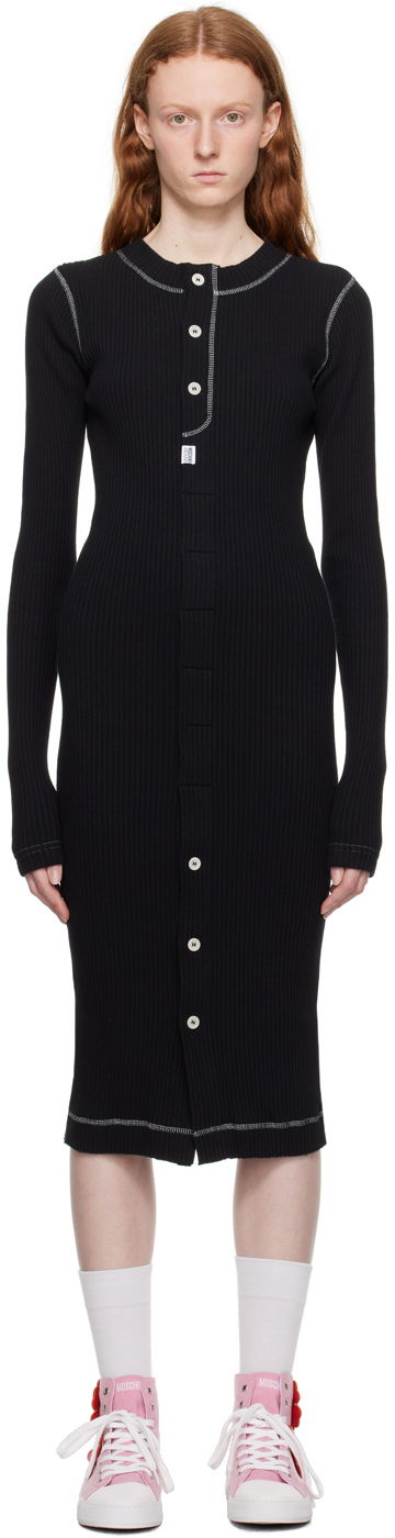 Pокля Moschino Jeans Button Midi Dress Черно | 0424 8266, 0