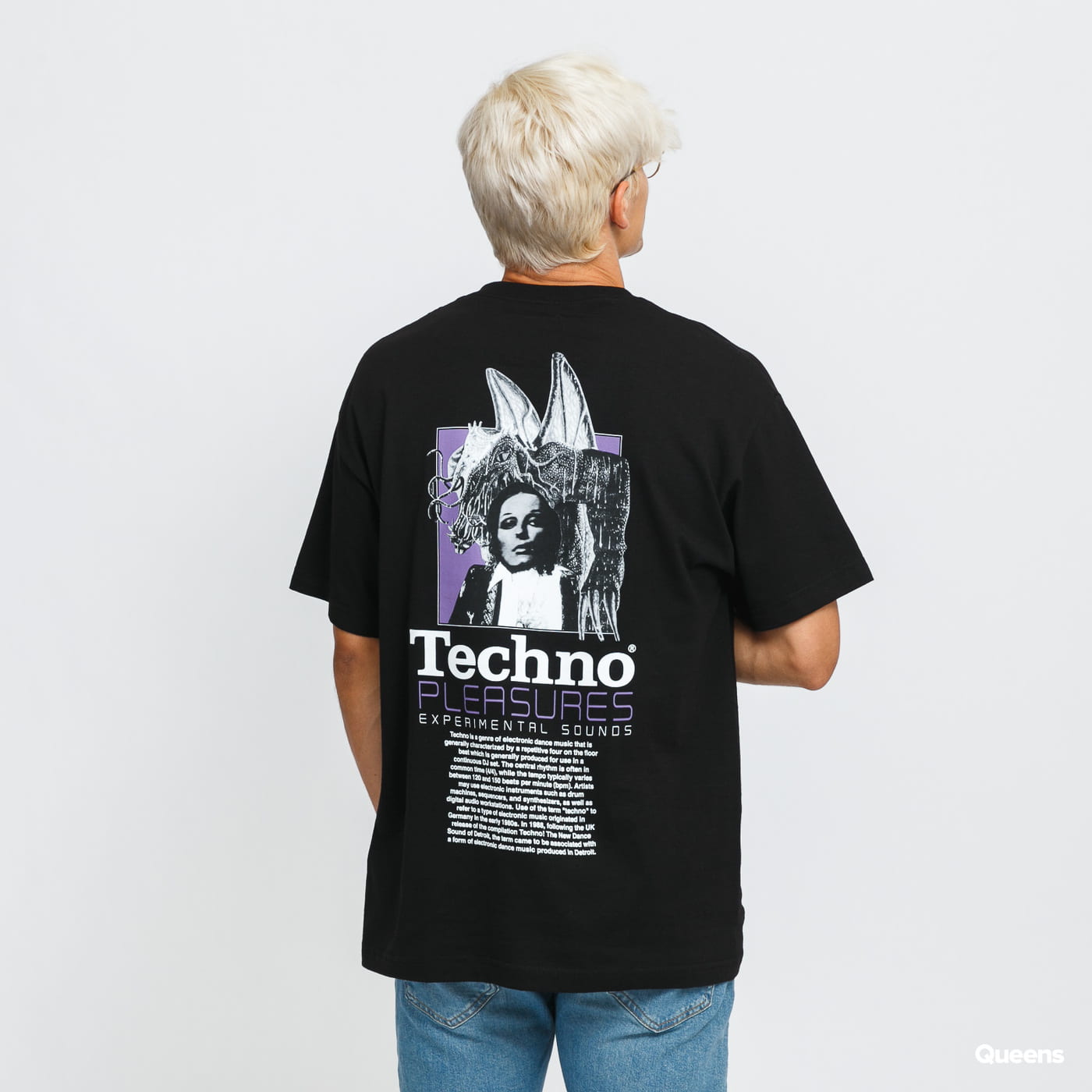 Тениска Pleasures Techno Tee Черно | Techno, 1