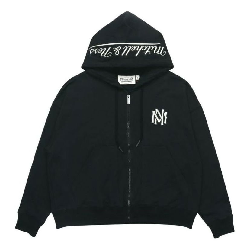 Суитчър Mitchell & Ness Mitchell & Ness NY Logo Zip Hoodie Черно | MNRQAWTOHC010-BLK