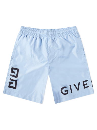 Къси панталони Givenchy 4G Long Logo Swim Shorts Синьо | BMA00N1453-453