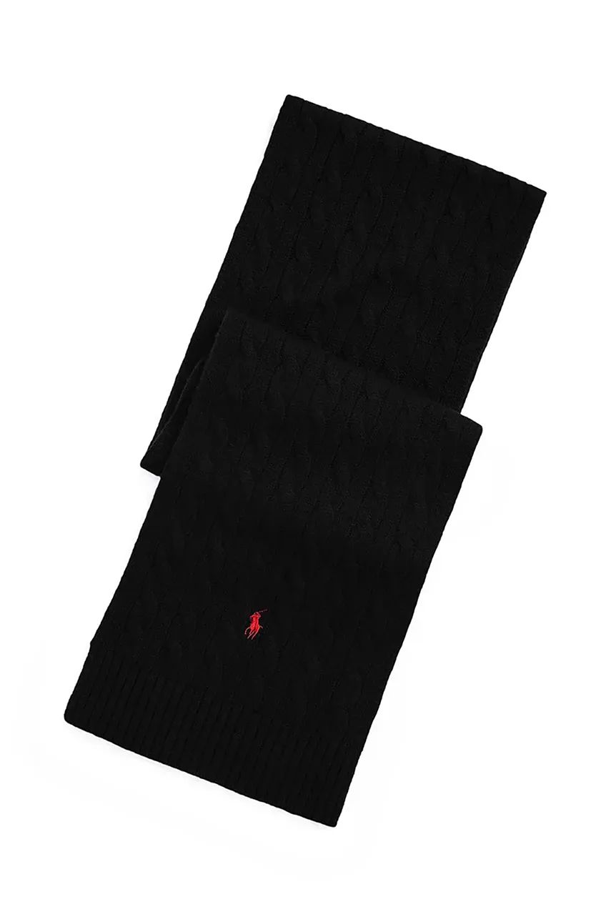 Шал Polo by Ralph Lauren Cable Scarf Черно | 449959345, 0