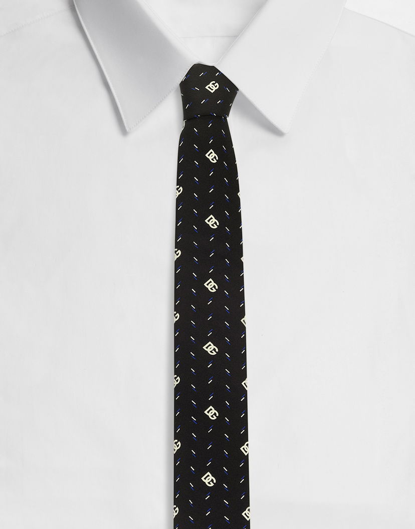 Аксесоари Dolce & Gabbana Dolce & Gabbana Logo Pattern Tie Черно | GT149EG0WPUX0800