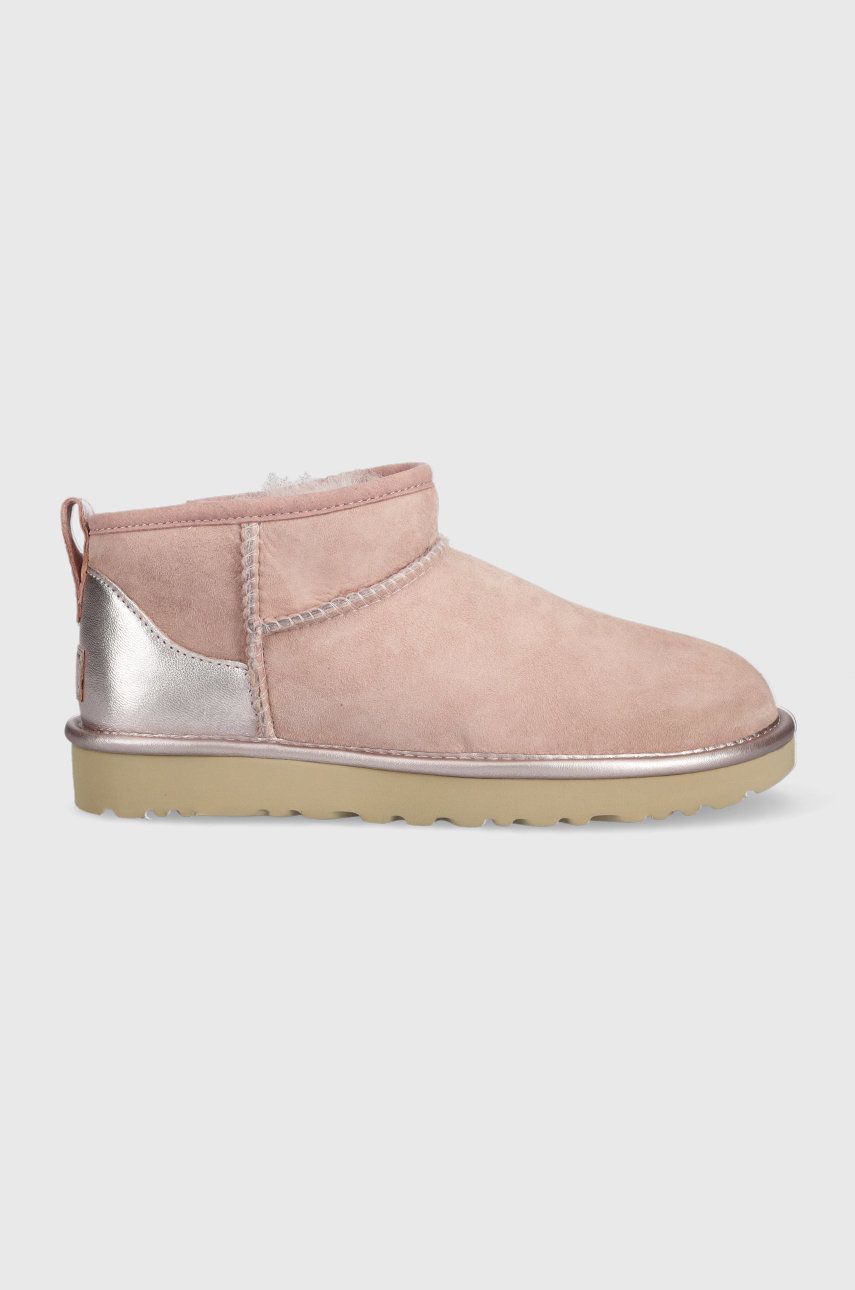 Кецове и обувки UGG Classic Ultra Mini Shine Розово | 1123634.RSGRY, 0