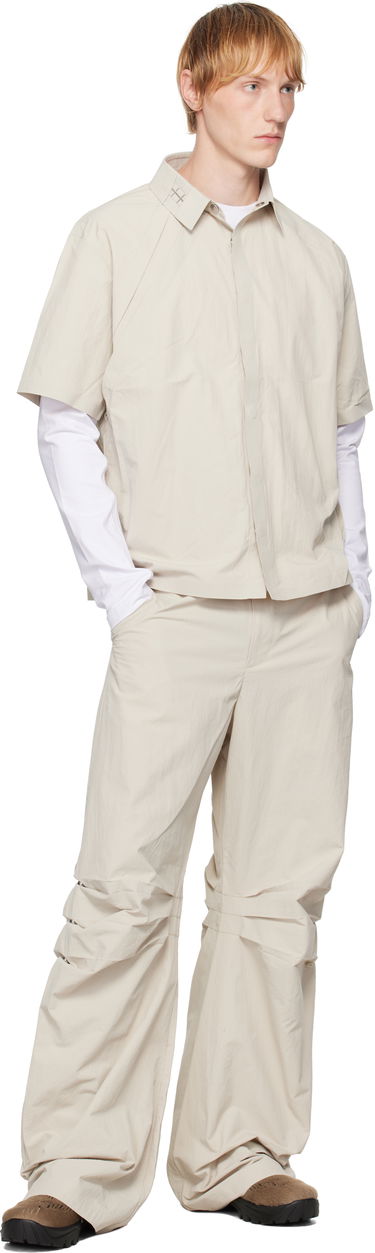 Панталони HELIOT EMIL HELIOT EMIL Ferro Gathered Trousers Бежово | SS25_M_10_193_ST18, 3