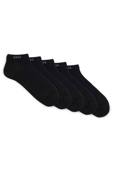 BOSS Five-Pack Cotton-Blend Ankle Socks