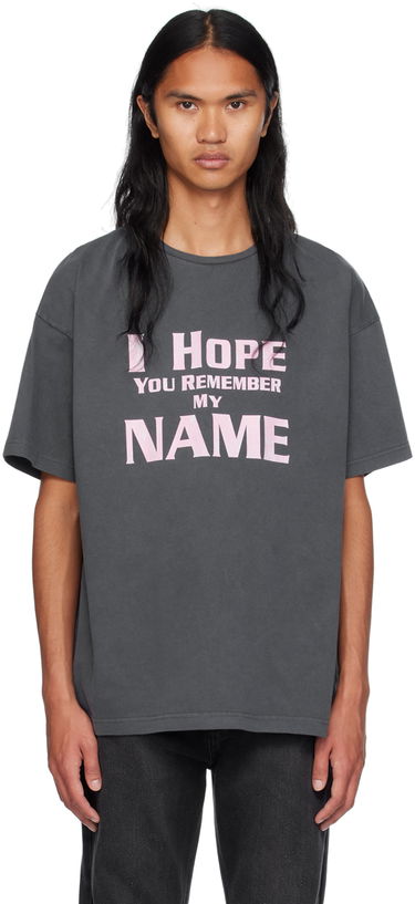 Тениска We11done We11done Lettering T-Shirt Сиво | WD-TT2-24-761-U-CH, 0
