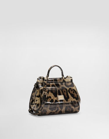Дамска чанта Dolce & Gabbana Dolce & Gabbana Mini Sicily Polished Calfskin Animal Print Bag Многоцветен | EB0003AM568HA93M, 2
