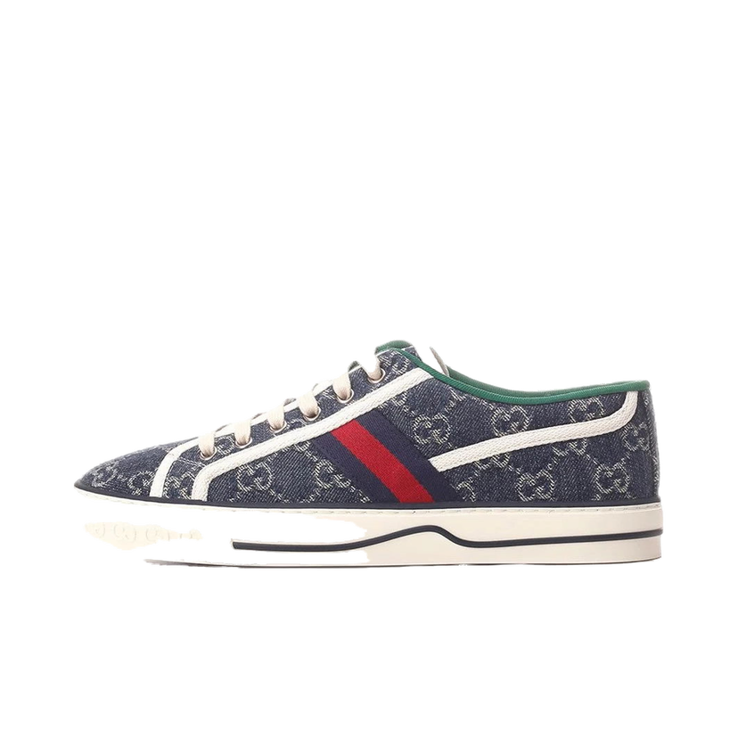 Кецове и обувки Gucci Tennis 1977 Denim GG Print Сиво | 606111 2KQ10 4463