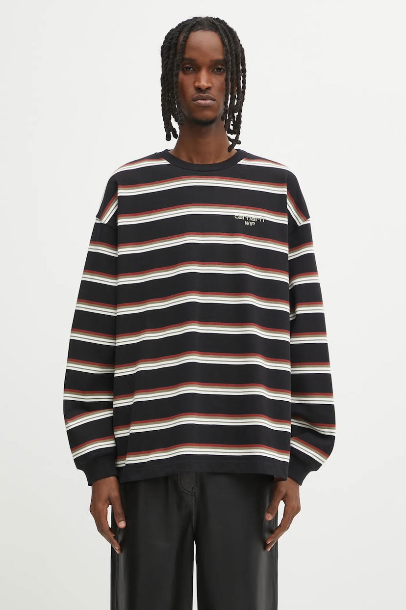 Тениска Carhartt WIP Striped Long-Sleeve Holm T-Shirt Многоцветен | I035303.37DXX