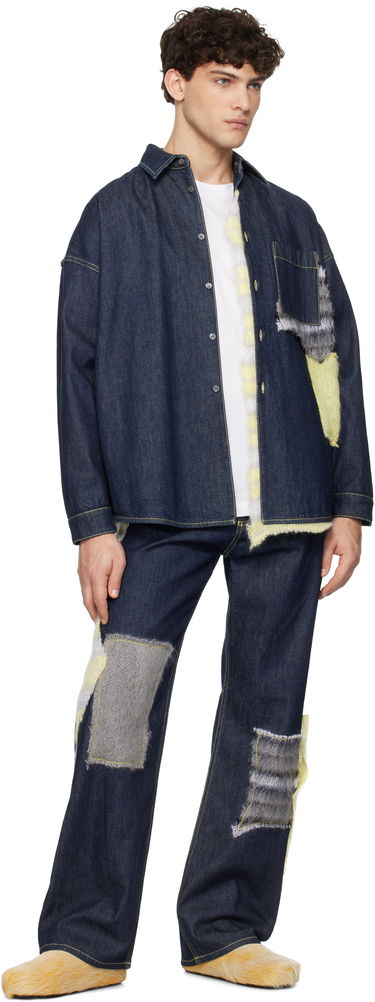 Риза Marni Marni Wool Patched Denim Shirt Синьо | CUJU0061LX USCX27, 3