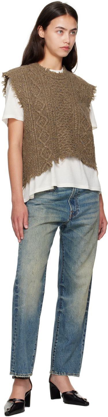 Пуловер R13 R13 Boyfriend Cable Knit Wool Vest Кафяво | R13WY228-Y209A, 3