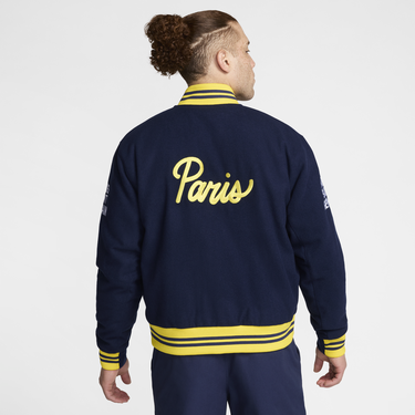 Яке бомбър Nike Paris Saint-Germain Authentics Varsity Jacket Тъмно синьо | FQ7803-410, 2