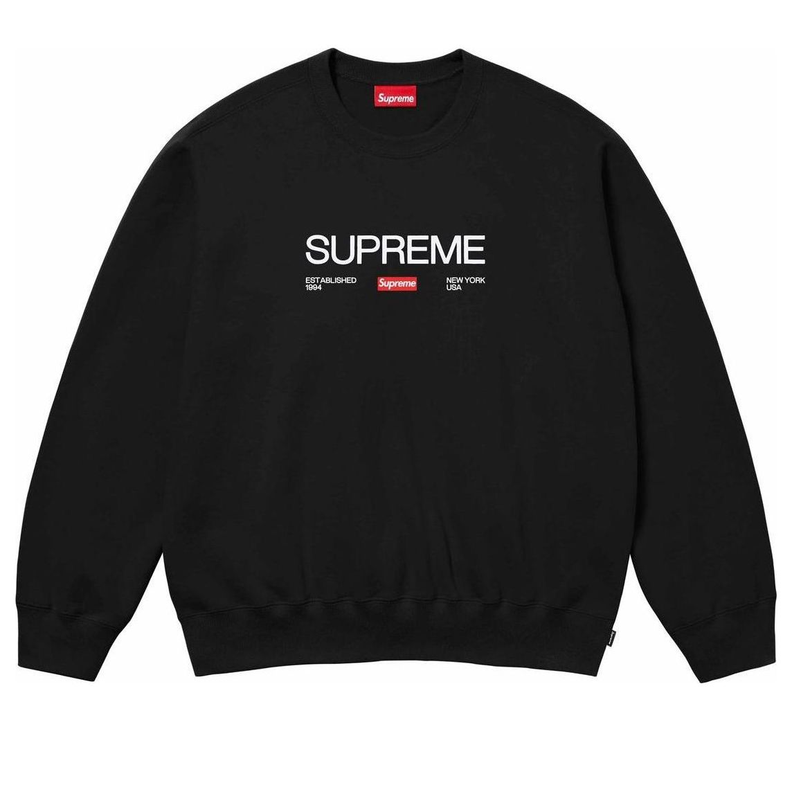 Пуловер Supreme Established Crewneck Черно | SUP-SS24-167, 0