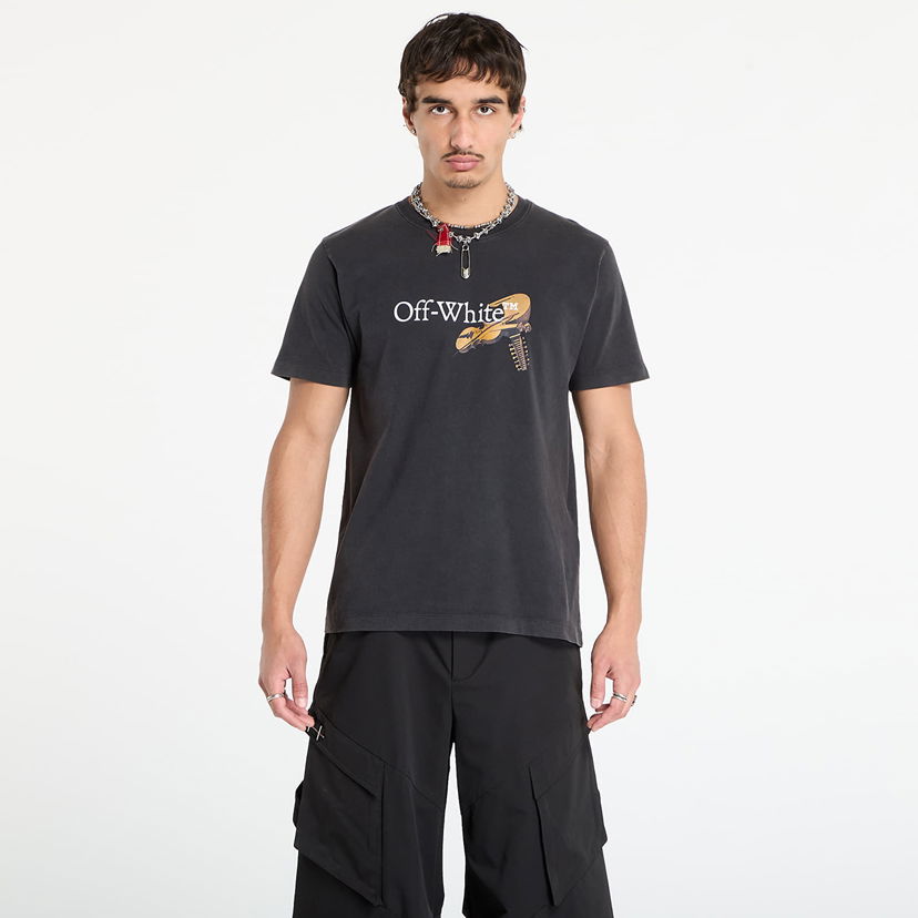 Тениска Off-White Off-White Cupid Arrow Slim S/S Tee Черно | OMAA027F25JER00C1301