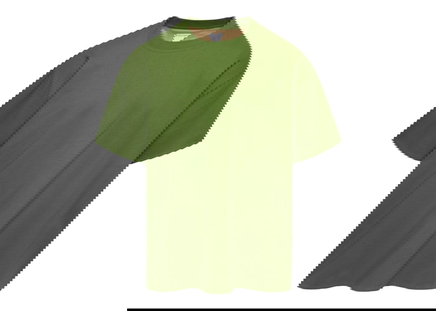 Тениска Bottega Veneta Double Layered Cotton Jersey Relaxed Fit T-shirt Зелено | 661788V16E03081, 0