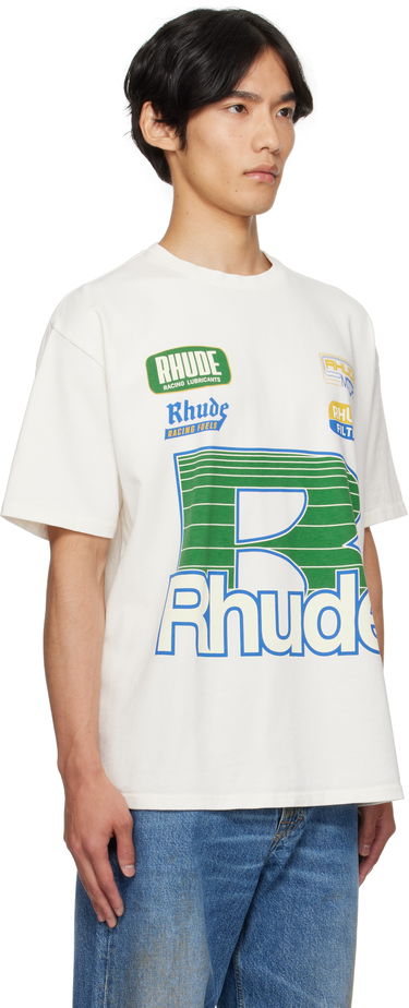 Тениска Rhude Rhude Roadway Racing T-Shirt Бяло | RHPF25TT11012, 1