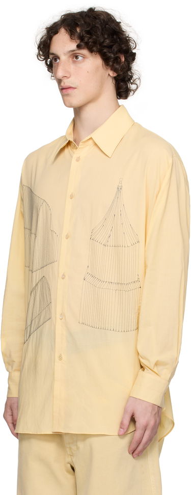 Риза LEMAIRE Lemaire Philippe Weisbecker Relaxed Shirt Жълто | SH1164 LF1389, 3