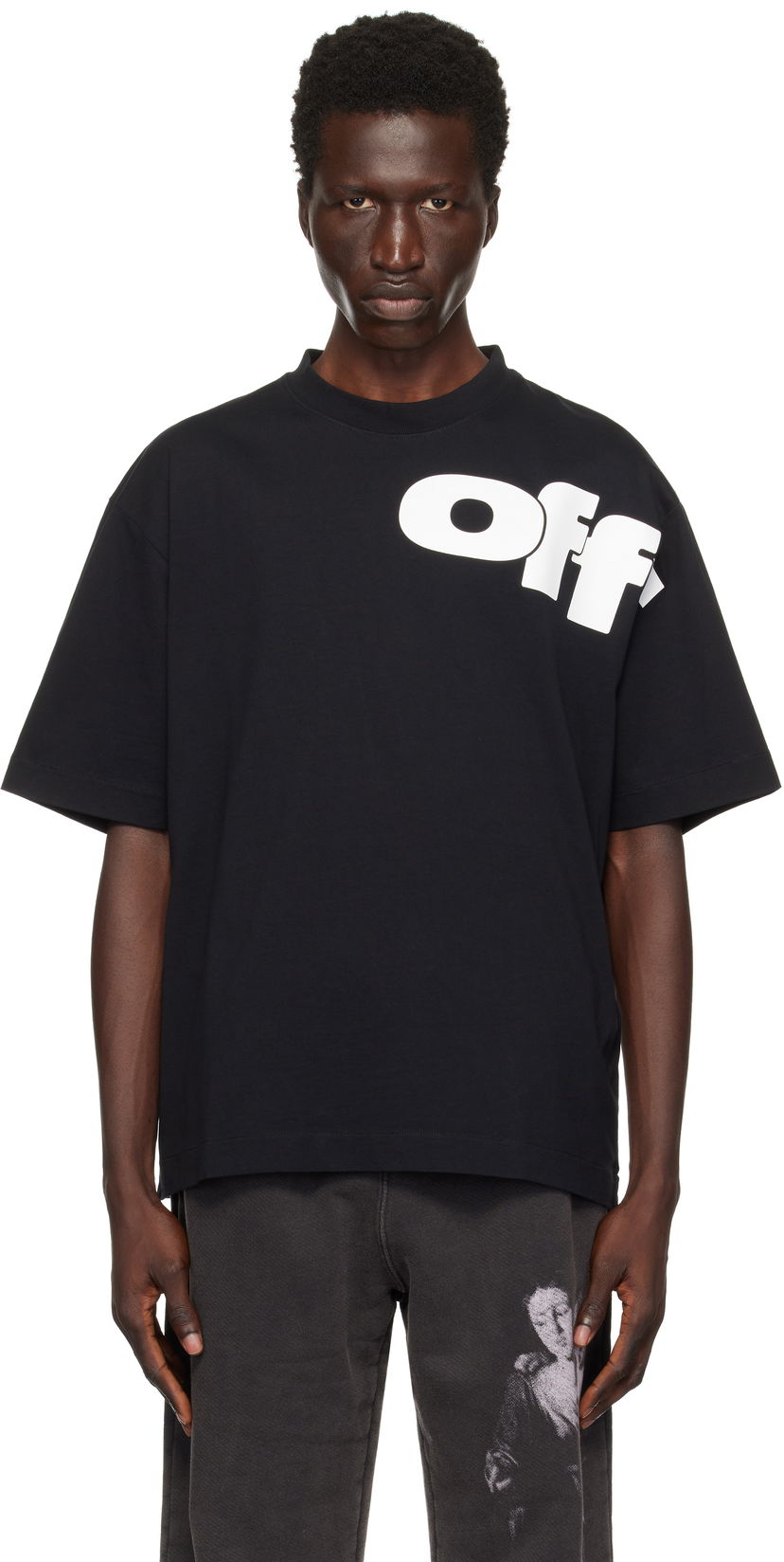 Тениска Off-White Shared Logo Black T-Shirt Черно | OMAA120F24JER00G1001