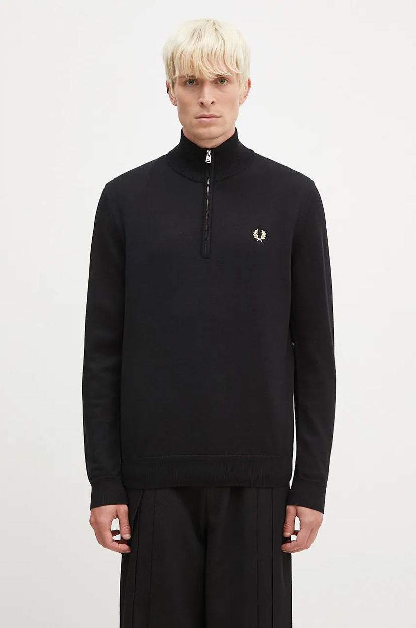 Пуловер Fred Perry Half Zip Jumper Sweater Черно | K7624.198