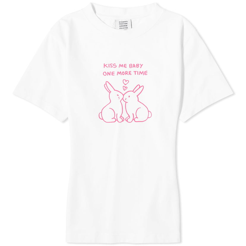 Тениска VETEMENTS Kissing Bunnies Fitted T-Shirt Бяло | WE64TR450W