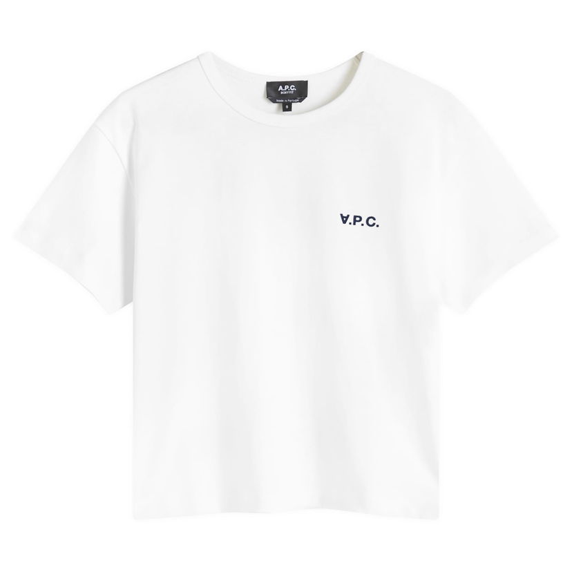 Тениска A.P.C. Boxy Fit Logo T-Shirt Бяло | COHBQ-F26390-TAE