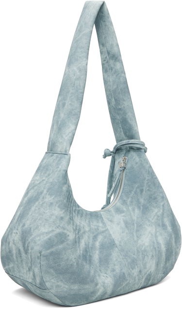 Чанта през рамо GANNI Medium Acid Wash Denim Hobo Bag Синьо | A6866, 2