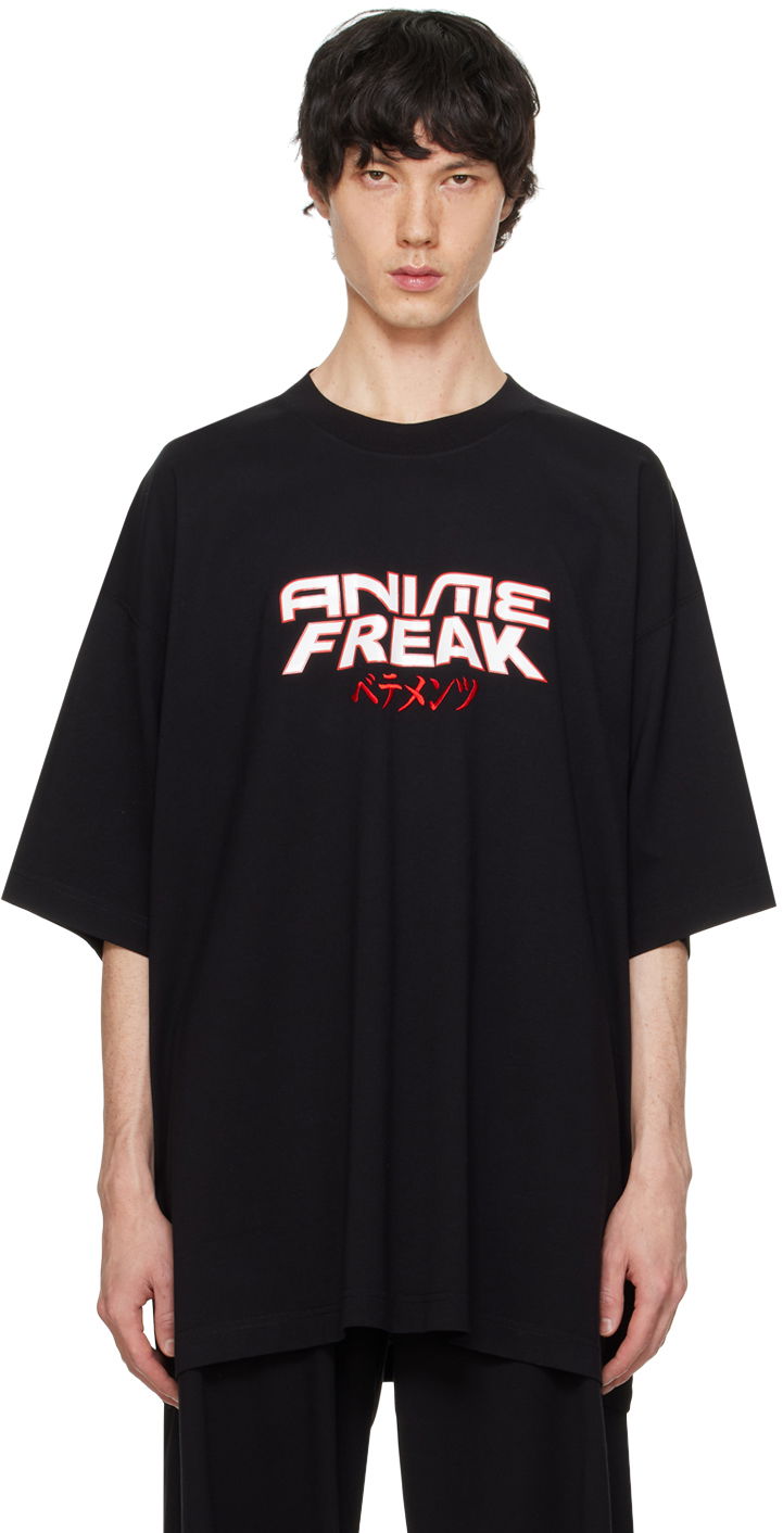 Тениска VETEMENTS Anime Freak' T-Shirt Черно | UE64TR210B